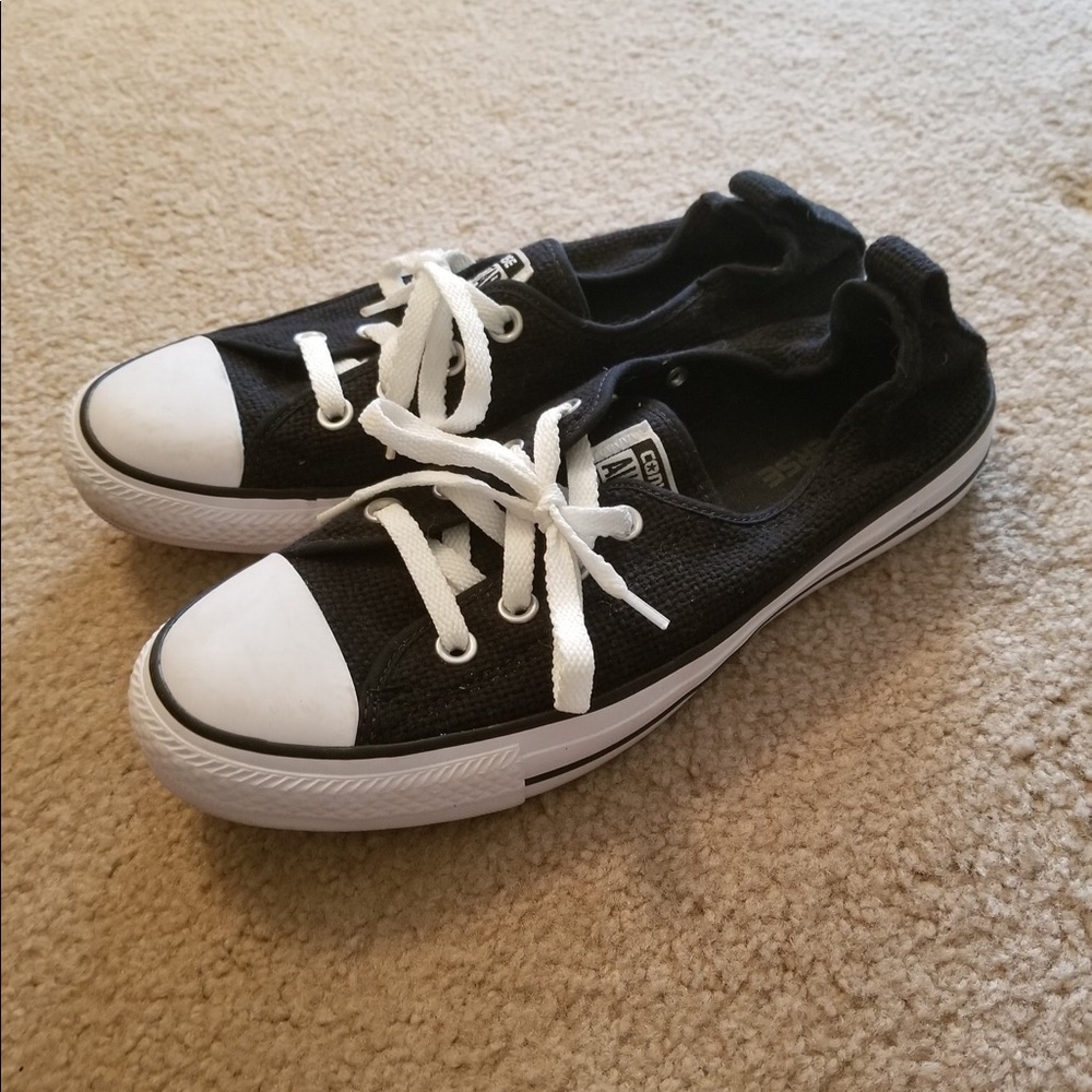 Converse; like new; black; size 9